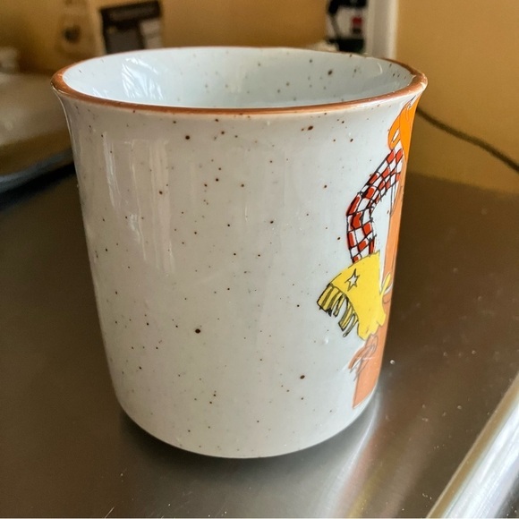 Rare Cowboy Western Niche kitschy Mug Orange Yellow Accents, stoneware coffee - Picture 2 of 5